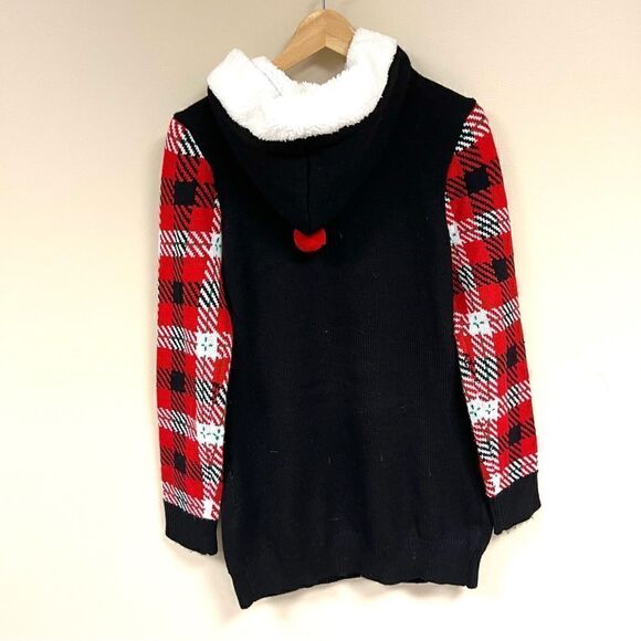 - No boundaries Christmas sweater with hood. Sz L ( 11-13) - Picture 3 of 5
